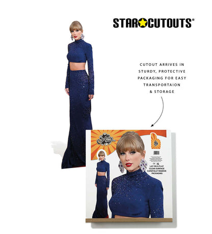 CS1166 Taylor  Crop Top Height 186cm Lifesize Cardboard Cut Out With Mini