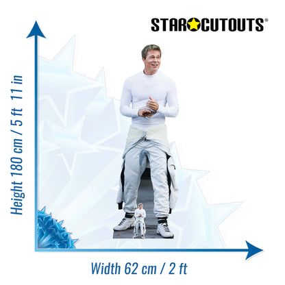 CS1171 Brad Pitt Racer Height 180cm Lifesize Cardboard Cut Out With Mini