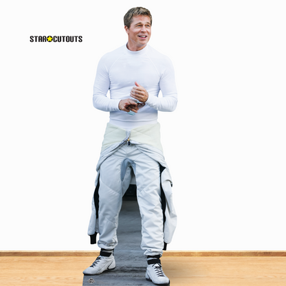 CS1171 Brad Pitt Racer Height 180cm Lifesize Cardboard Cut Out With Mini