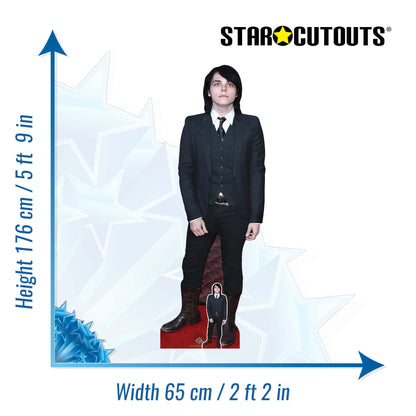 CS1172 Gerard Way Height 176cm Lifesize Cardboard Cut Out With Mini