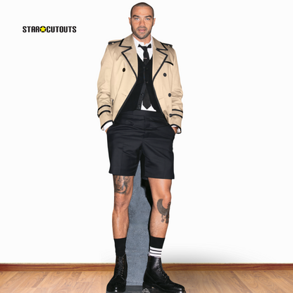 CS1174 Jesse Williams Shorts  Height 187cm Lifesize Cardboard Cut Out With Mini