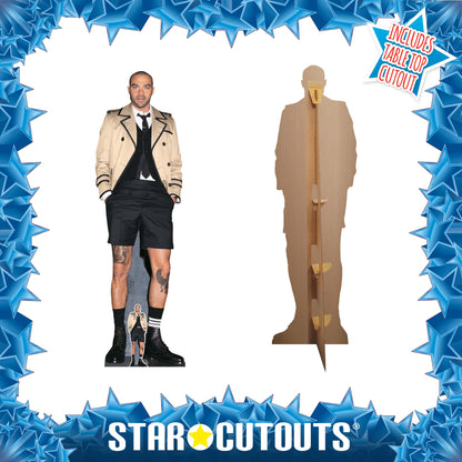 CS1174 Jesse Williams Shorts  Height 187cm Lifesize Cardboard Cut Out With Mini