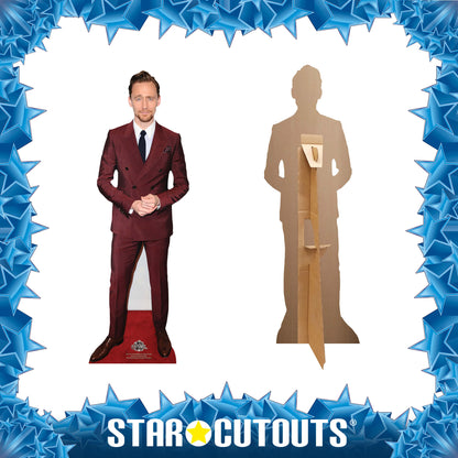 CS1176 Tom Hiddleston Red Suit Star Mini Height 90cm Cardboard Cutout