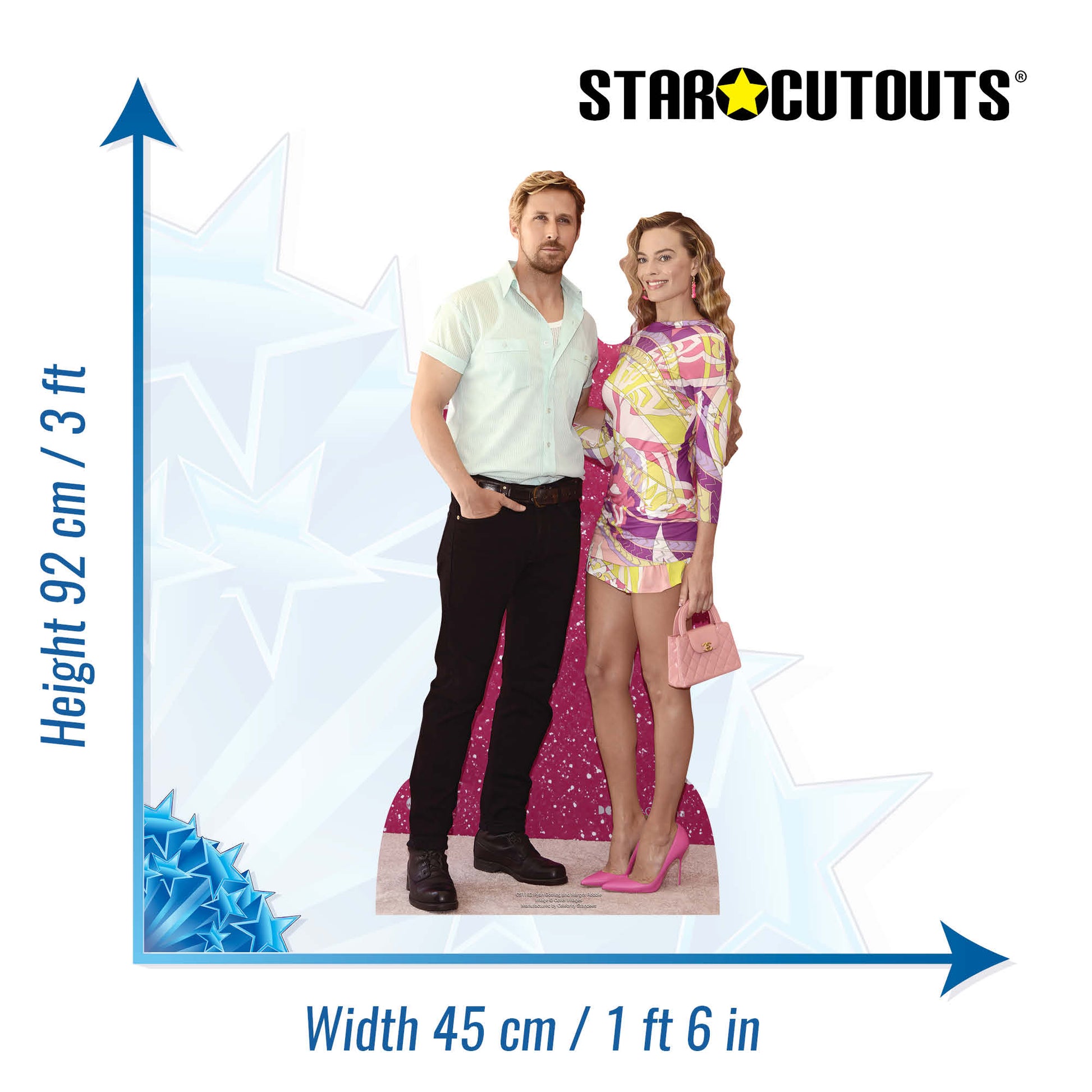 CS1182 Ryan Gosling Margot Robbie Star Mini Height 92cm – Star Cutouts