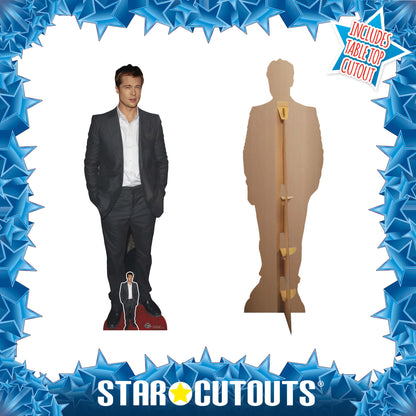 CS1189 Brad Pitt Black Suit Height 181cm Lifesize Cardboard Cut Out With Mini