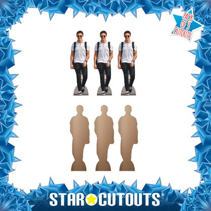 CS1196 Lando Norris Three Pack Shelf Top Cutout  Cardboard Cut Out Height 31cm