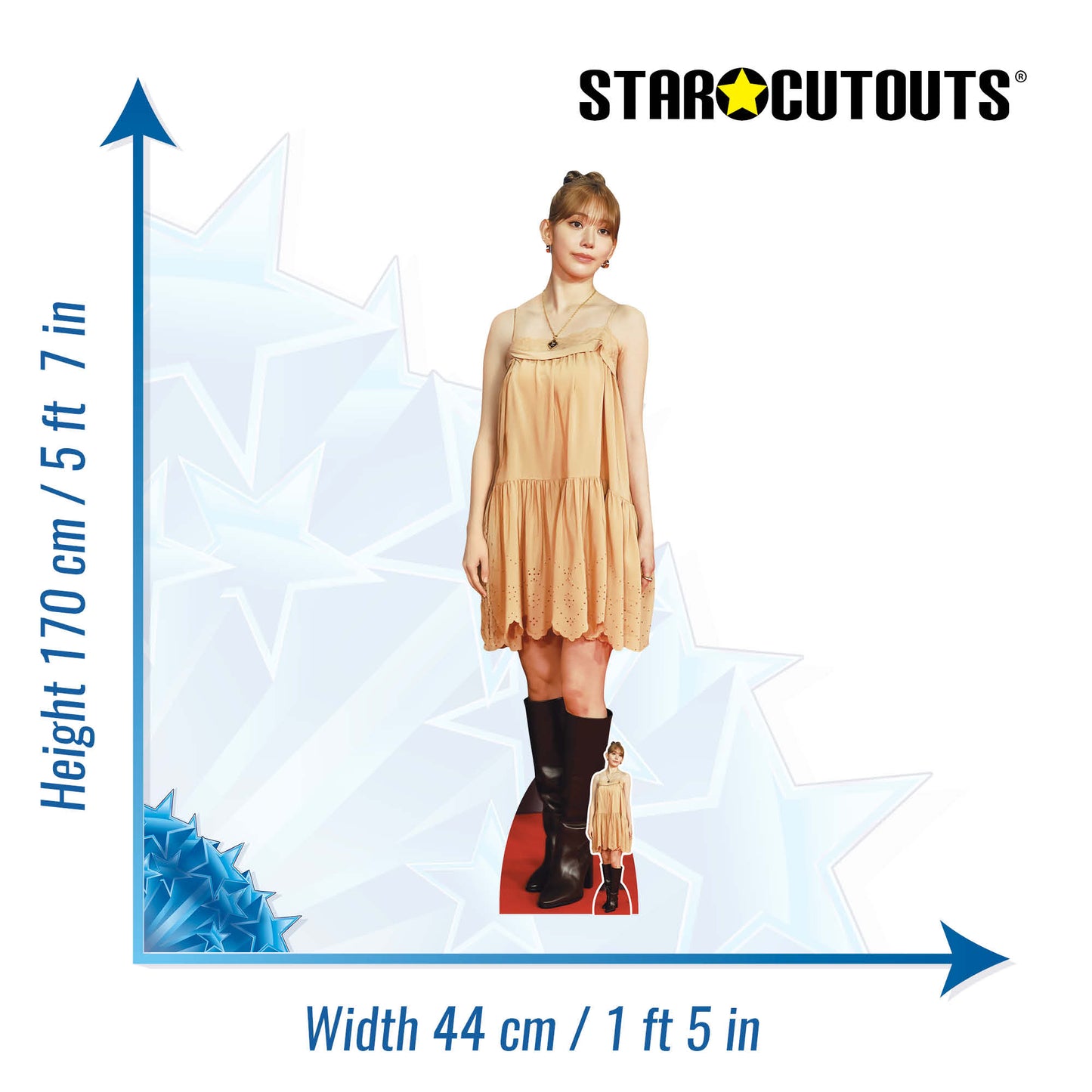CS1209 Sakura Miyawaki  Cardboard Cut Out Height 170cm