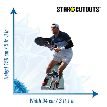 CS1211 Jack Draper - Tennis Player Cardboard Cut Out Height 159cm