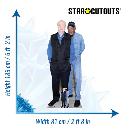 CS1214 Michael Caine and Morgan Freeman Cardboard Cut Out Height 189cm