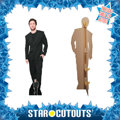 CS1220 Aaron Taylor-Johnson Black Suit Height 180cm Lifesize Cardboard Cut Out With Mini
