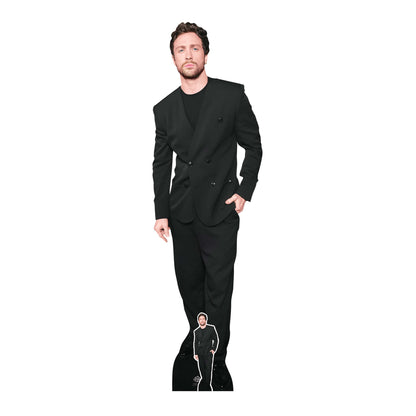CS1220 Aaron Taylor-Johnson Black Suit Height 180cm Lifesize Cardboard Cut Out With Mini