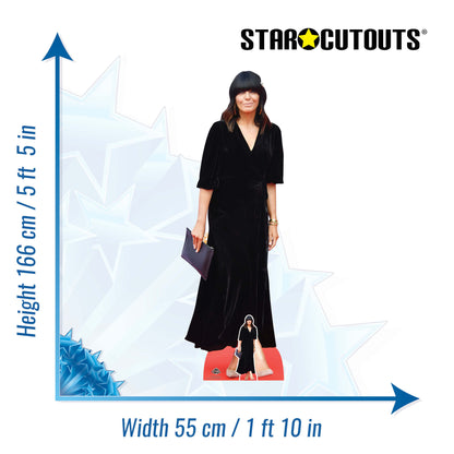 CS1222 Claudia Winkleman  Cardboard Cut Out Height 166cm