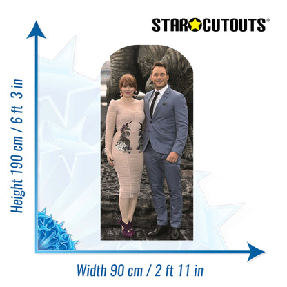 CS1226 Bryce Dallas Howard Chris Pratt Stand-in Height 190cm Lifesize Cardboard Cutout