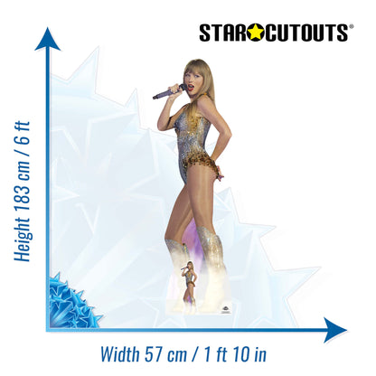 CS1227 Taylor On Stage Height 183cm Lifesize Cardboard Cut Out With Mini