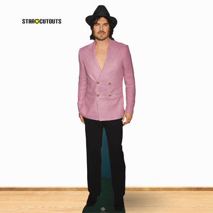 CS1228 Ian Somerhalder Pink Suit  Height 184cm Lifesize Cardboard Cut Out With Mini