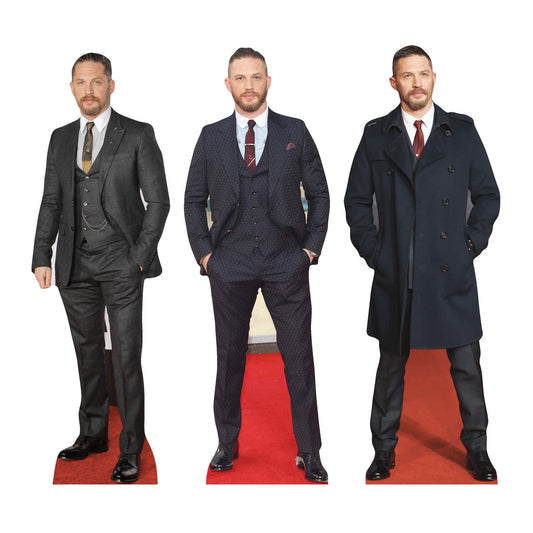 CS1233  Tom Hardy Shelf Top Cutout Pack of Three  Cardboard Cutouts Height 31cm