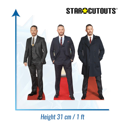 CS1233  Tom Hardy Shelf Top Cutout Pack of Three  Cardboard Cutouts Height 31cm