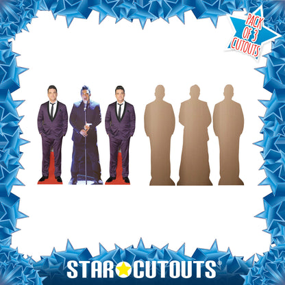 CS1234 Robbie Williams Shelf Top Cutout Pack of Three  Cardboard Cutouts Height 31cm