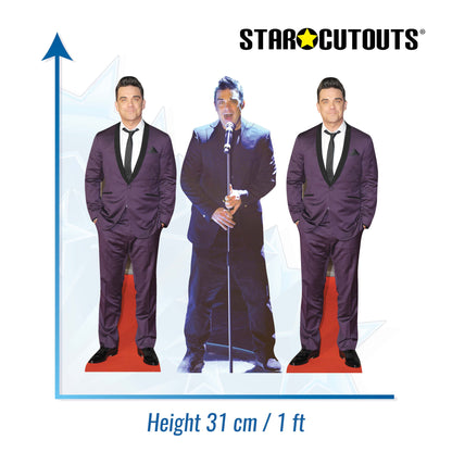CS1234 Robbie Williams Shelf Top Cutout Pack of Three  Cardboard Cutouts Height 31cm
