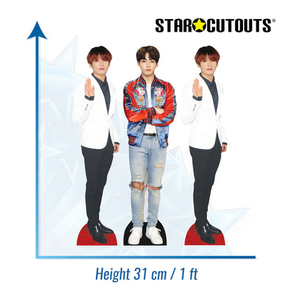CS1235 Jungkook Shelf Top Cutout Pack of Three  Cardboard Cutouts Height 31cm