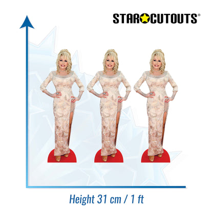 CS1239 Dolly Parton Shelf Top Cutout Pack of Three  Cardboard Cutouts Height 31cm