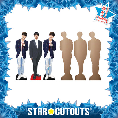 CS1240 Jin Shelf Top Cutout Pack of Three  Cardboard Cutouts Height 31cm