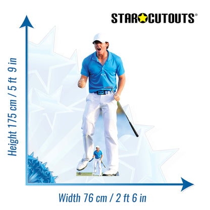 CS1248 Rory McIlroy Cardboard Cutout Height 175cm