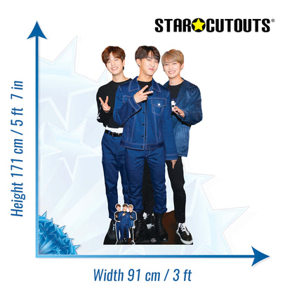CS1249 Stray Kids - Woojin, Changbin and Lee Know Cardboard Cutout Height 171cm