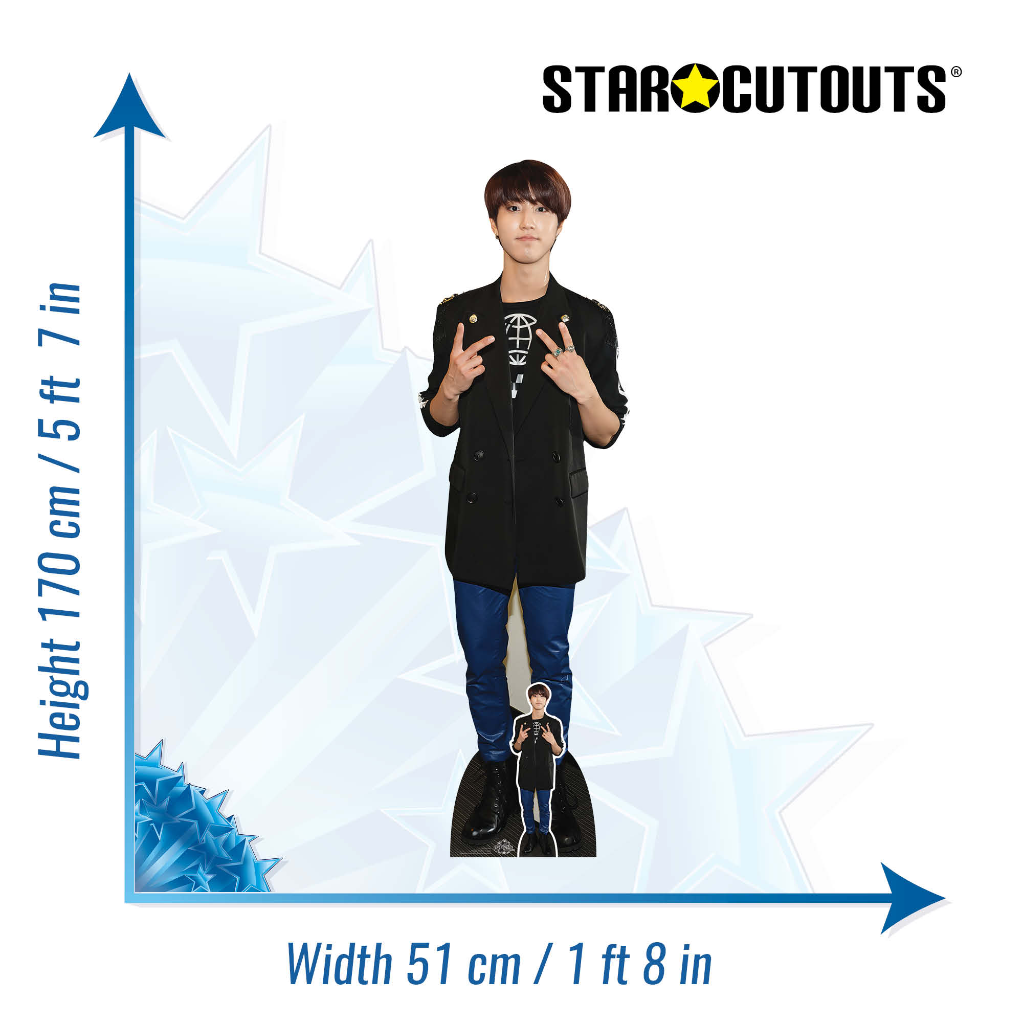 CS1252 Han Cardboard Cut Out Height 170cm – Star Cutouts