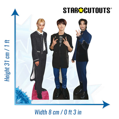 CS1270 Felix Han Hyunjin Stary Kids Trio Shelf Top Pack Cardboard Cut Out Height 31cm