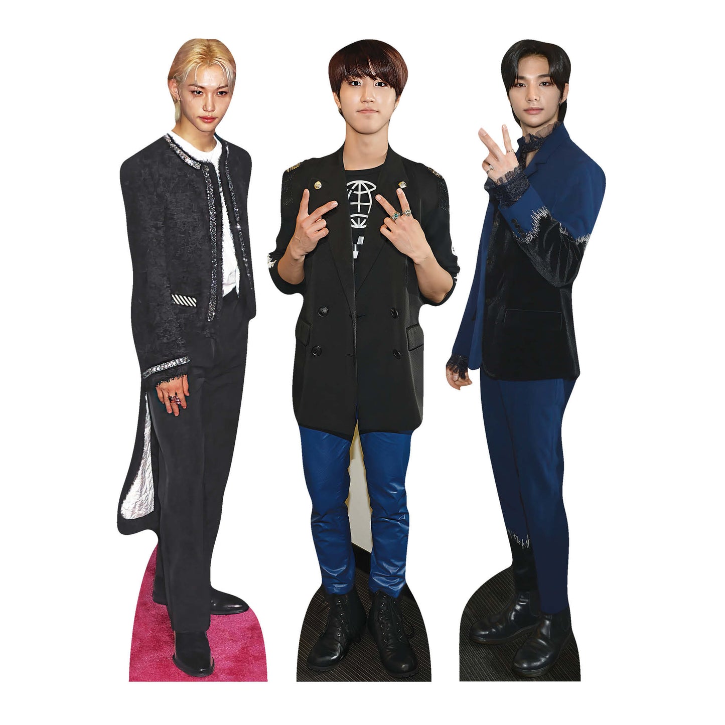 CS1270 Felix Han Hyunjin Stray Kids Trio Shelf Top Pack Cardboard Cut Out Height 31cm