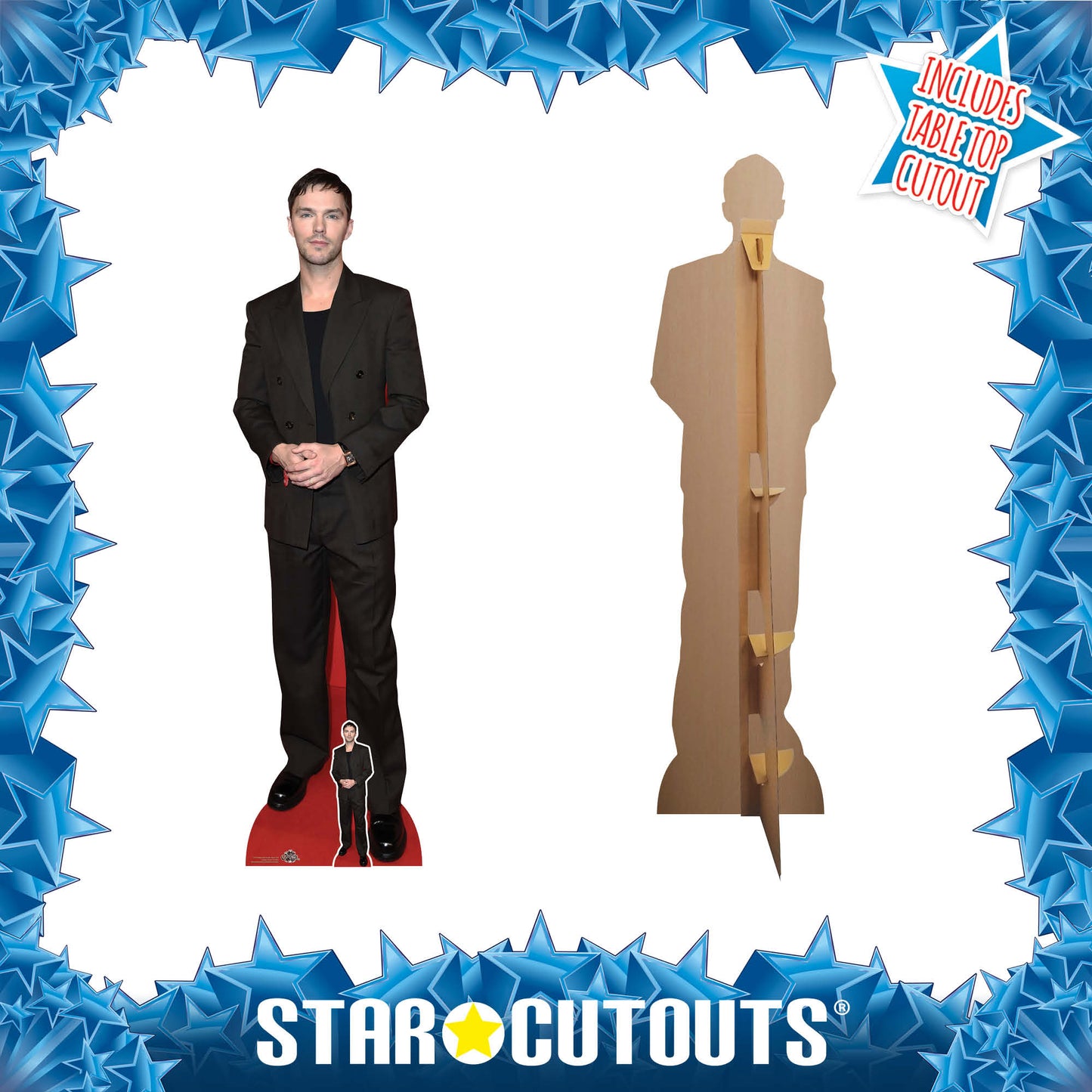 CS1274 Nicholas Hoult Black Suit Cardboard Cutout Height 191cm