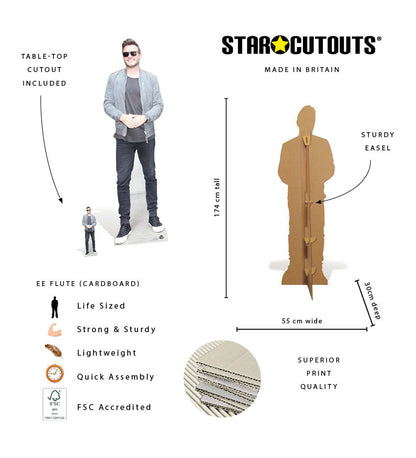 CS1278 Shane Filan Cardboard Cutout Height 174cm