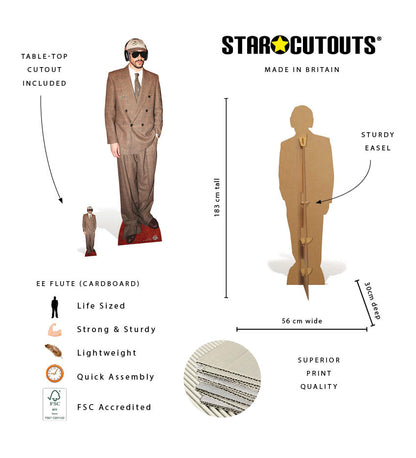 CS1282 Bad Bunny  Cardboard Cutout Height 183cm