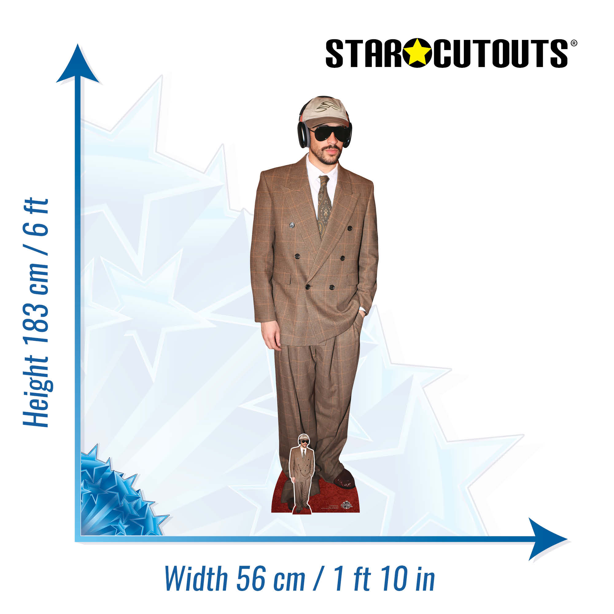 CS1282 Bad Bunny Cardboard Cutout Height 183cm – Star Cutouts