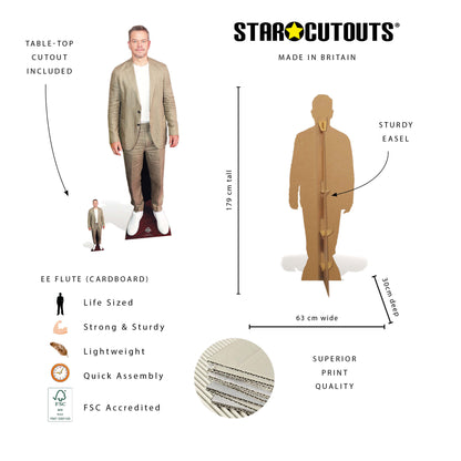 CS1293 Matt Damon Cardboard Cutout Height 179cm