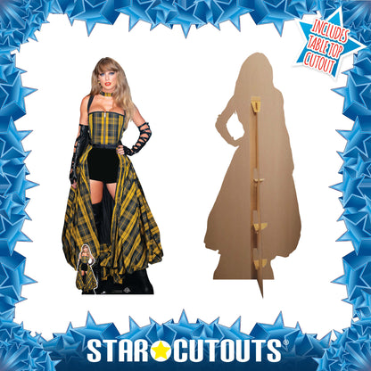 CS1301 Singer Taylor in Tartan Dress Cardboard Cutout Height 178cm