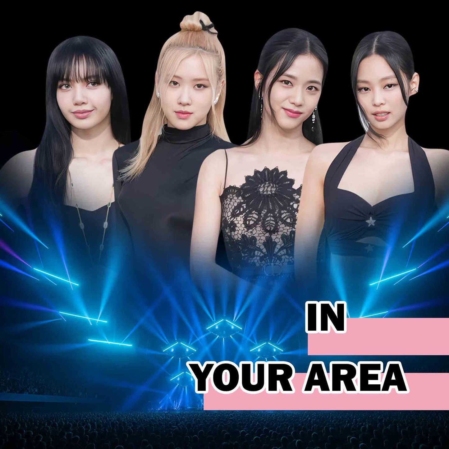 CS1325 Jennie Black Pink KPop  Cardboard Cut Out Height 170cm