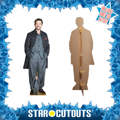 CS1368 Jonathan Bailey (Grey Coat) Cardboard Cut Out Height 181cm