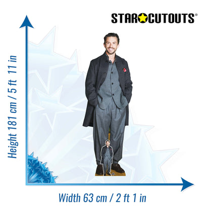 CS1368 Jonathan Bailey (Grey Coat) Cardboard Cut Out Height 181cm