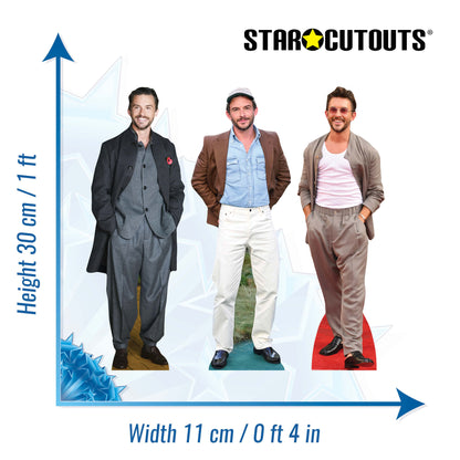 CS1396 Jonathan Bailey Trio Shelf Top Pack Cardboard Cutouts Height 30cm