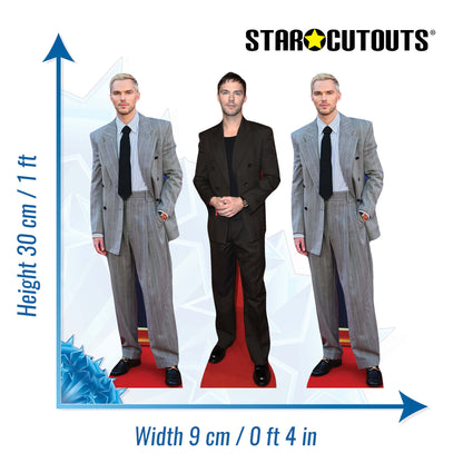 CS1397  Nicholas Hoult Trio Shelf Top Pack Cardboard Cutouts  Height 30cm
