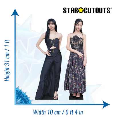 CS1400 Lisa Jisoo Black Pink Duo Shelf Top Pack Cardboard Cutouts Height 31cm