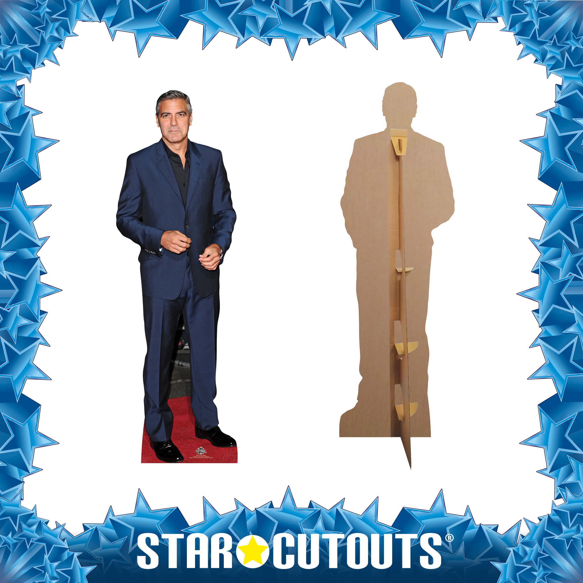 CS443 George Clooney Height 177cm Lifesize Cardboard Cutout Star Cutouts Cs443 george clooney height 177cm lifesize cardboard cutout star cutouts