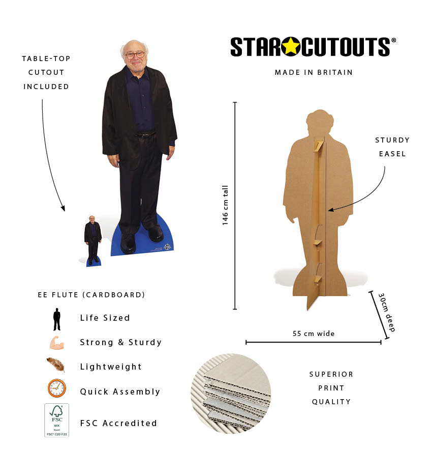 CS662 Danny DeVito Height 146cm Lifesize Cardboard Cut Out With Mini