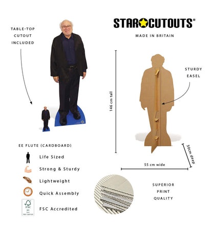 CS662 Danny DeVito Height 146cm Lifesize Cardboard Cut Out With Mini