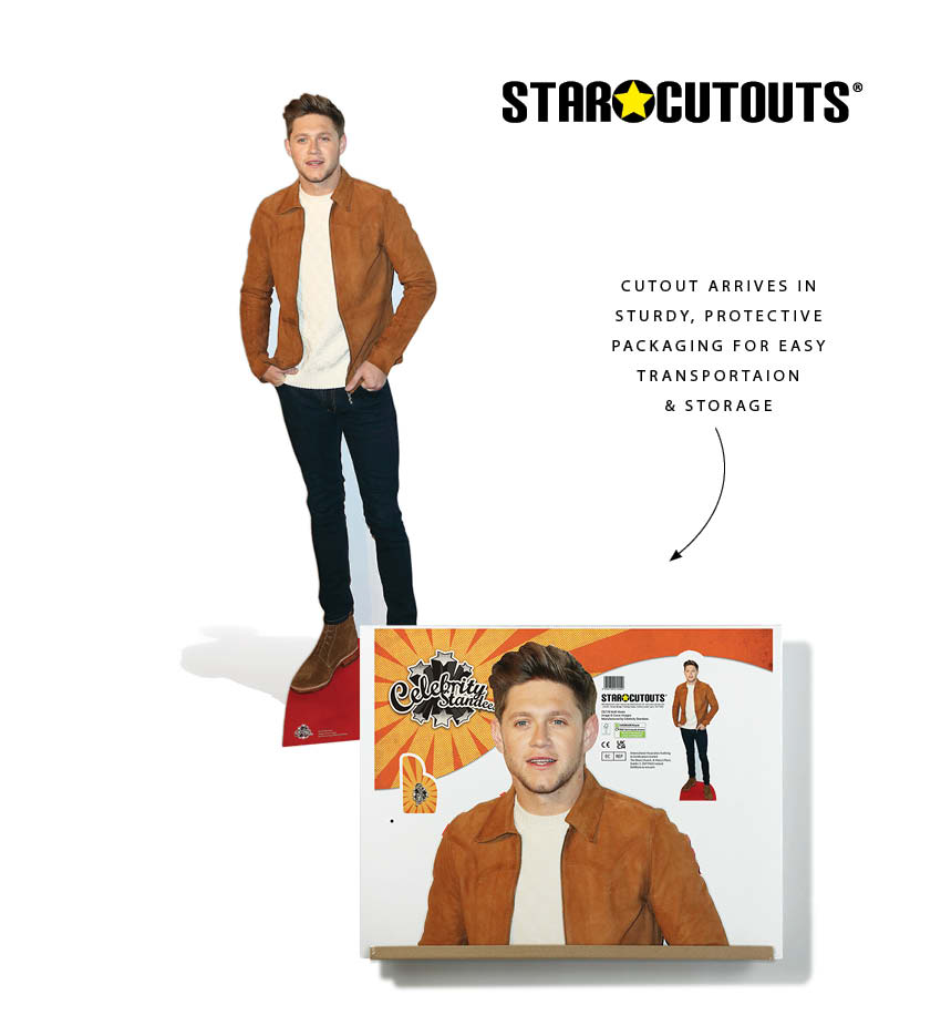 CS718 Niall Horan Suede Jacket Height 184cm Lifesize Cardboard Cut Out With Mini