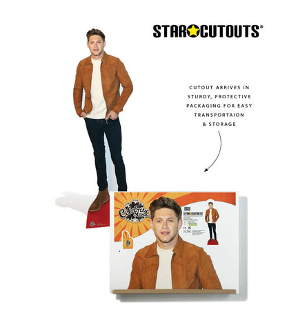 CS718 Niall Horan Suede Jacket Height 184cm Lifesize Cardboard Cut Out With Mini