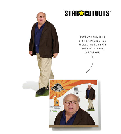 CS754 Danny DeVito Blue Shirt Cream Trousers Height 148cm Lifesize Cardboard Cut Out With Mini
