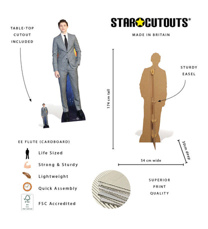 CS756 Tom Holland Height 174cm Lifesize Cardboard Cut Out With Mini